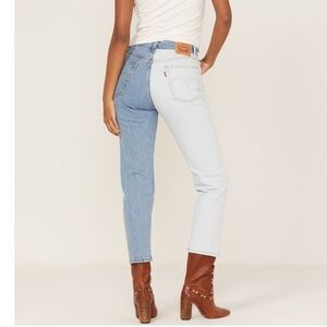 Levi's Women's 501 Original Selvedge Two-Tone High Rise Cropped Jeans 28
